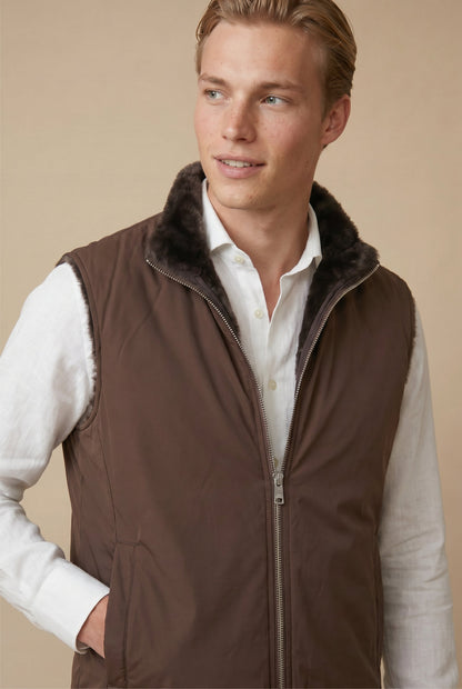 Ziamore Fur Bodywarmer Chocolate