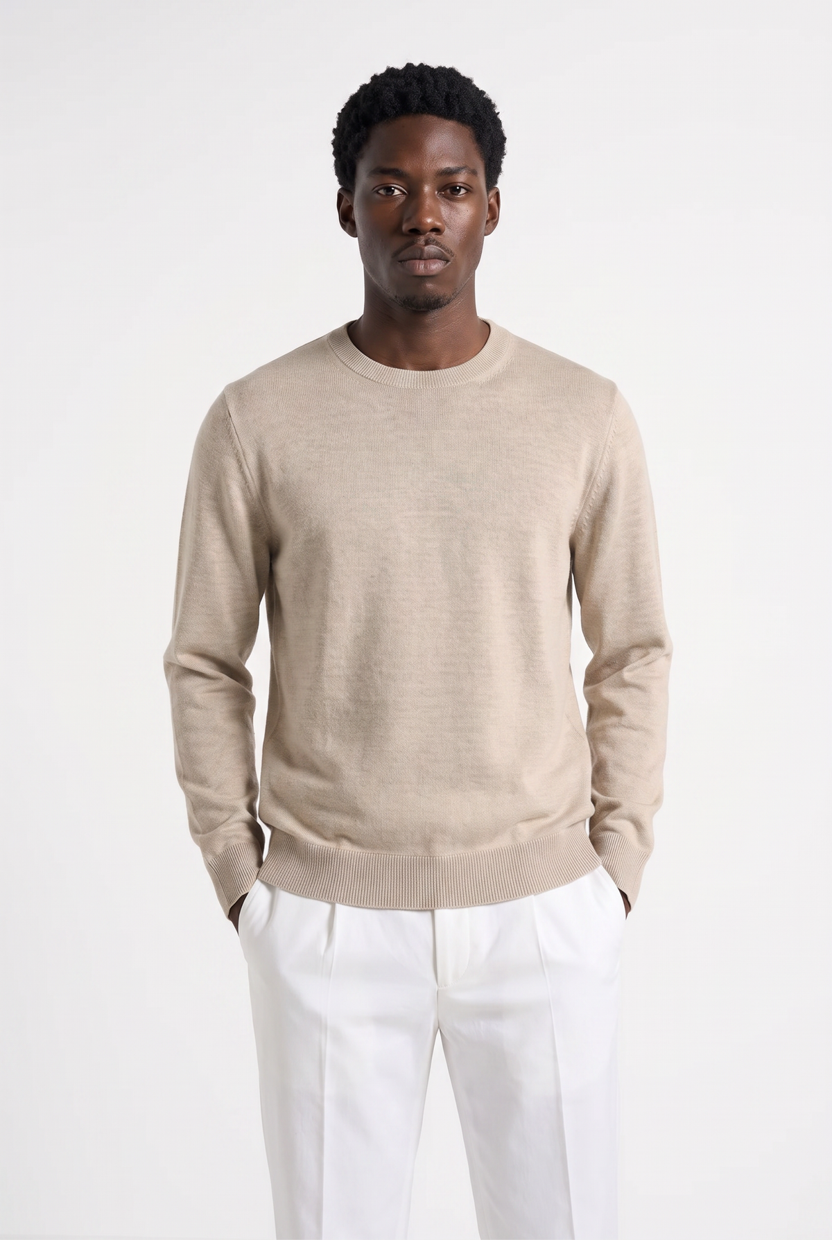 Knitted jumper Sand