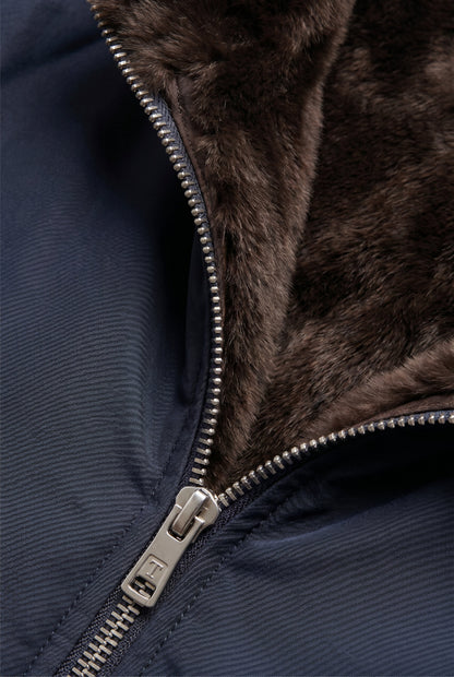 Ziamore Fur Bodywarmer Navy