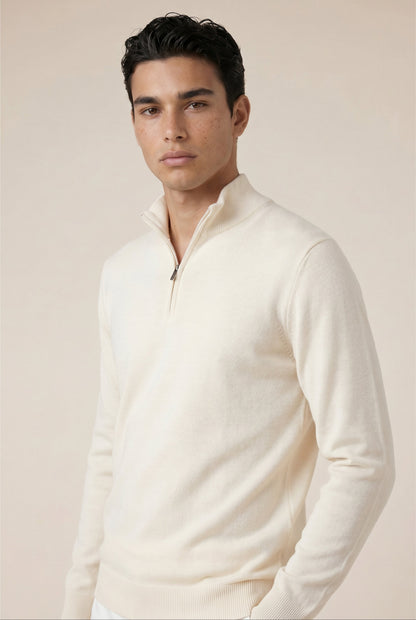 Quarter Zip Cream