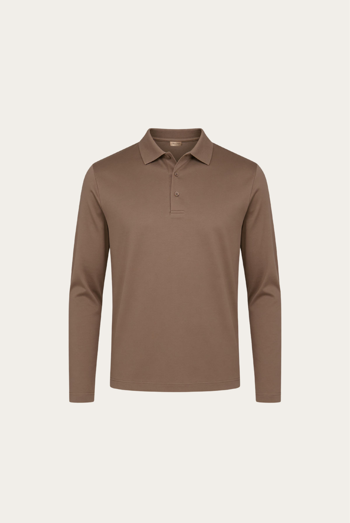 Taupe Long Sleeve Polo