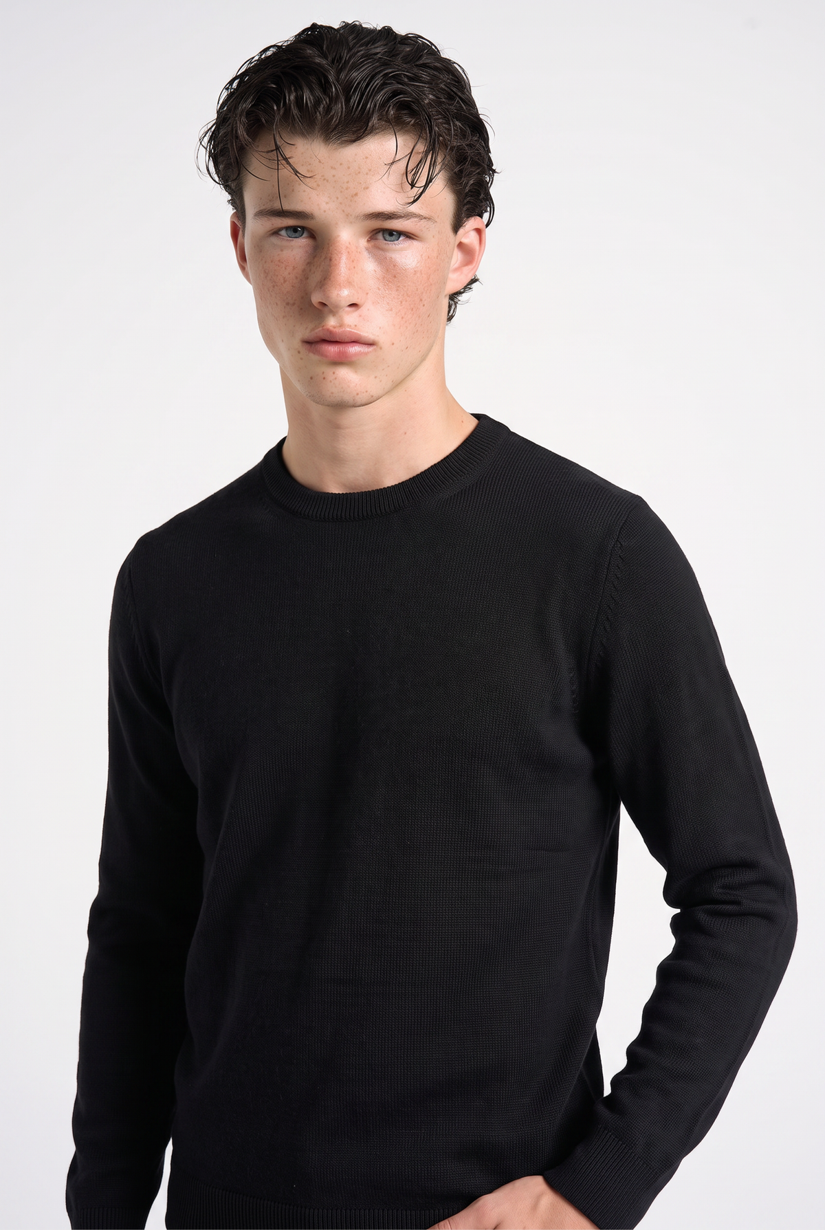 Knitted jumper Black