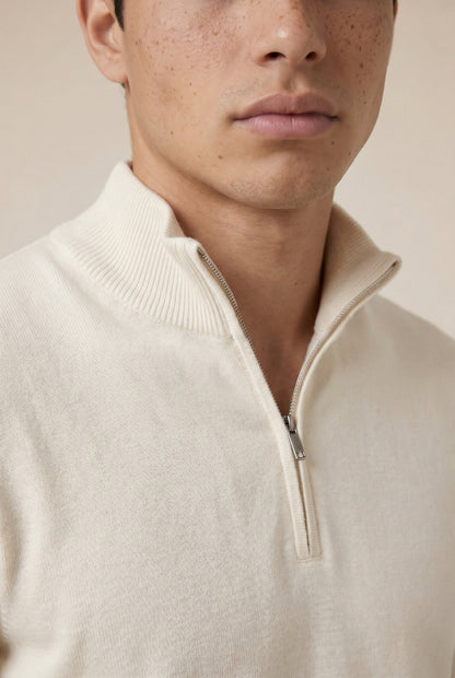 Quarter Zip Cream