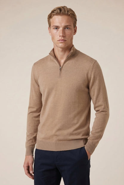 Quarter Zip Camel