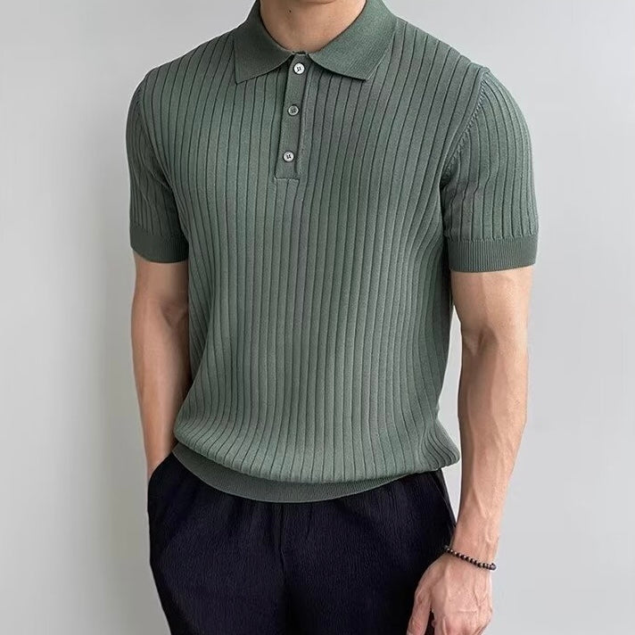 Visconti Knitted Polo Shirt - Green