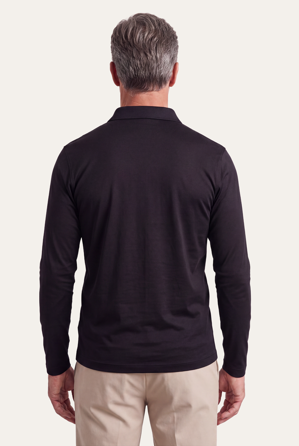 Black Long Sleeve Polo