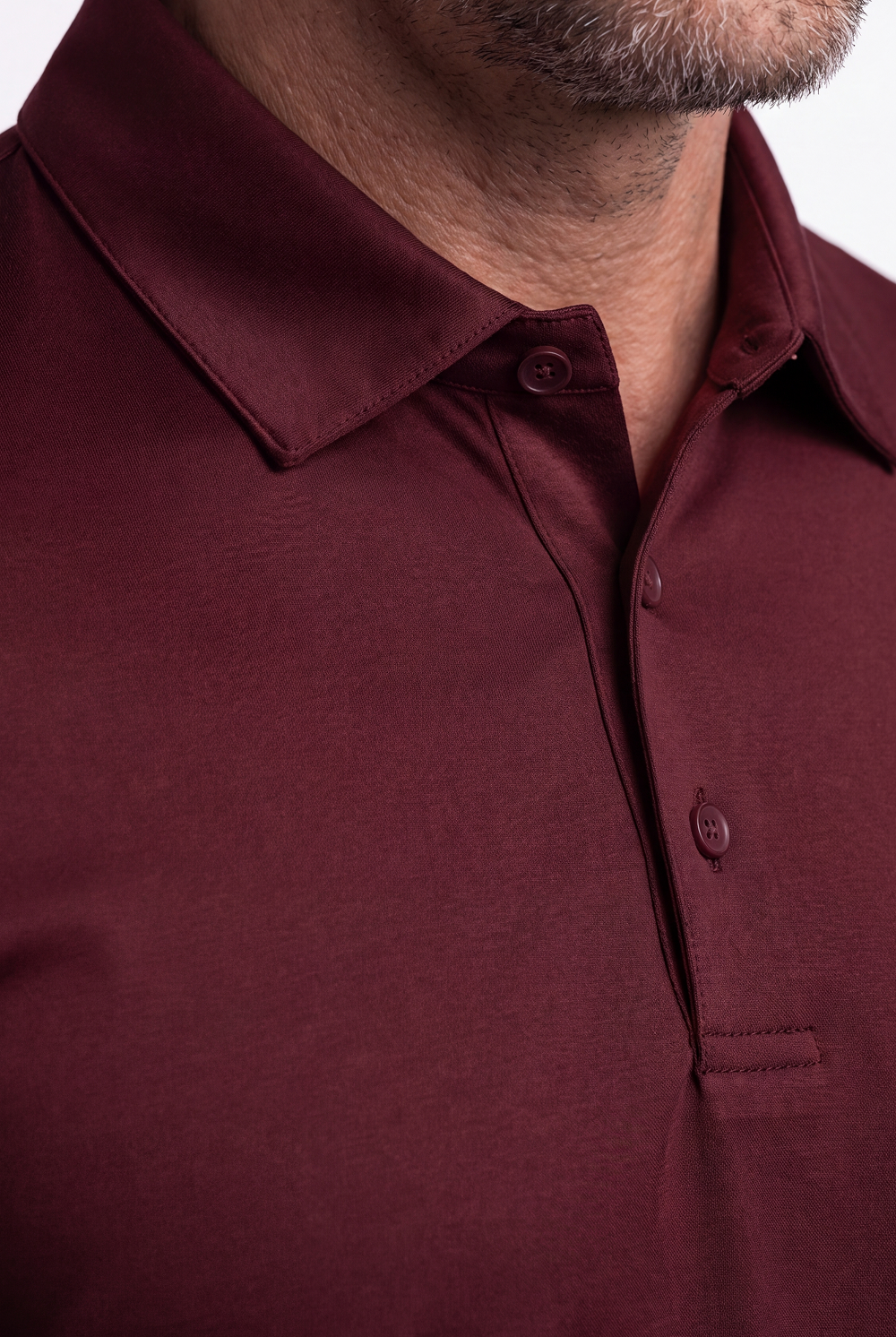 Burgundy Long Sleeve Polo