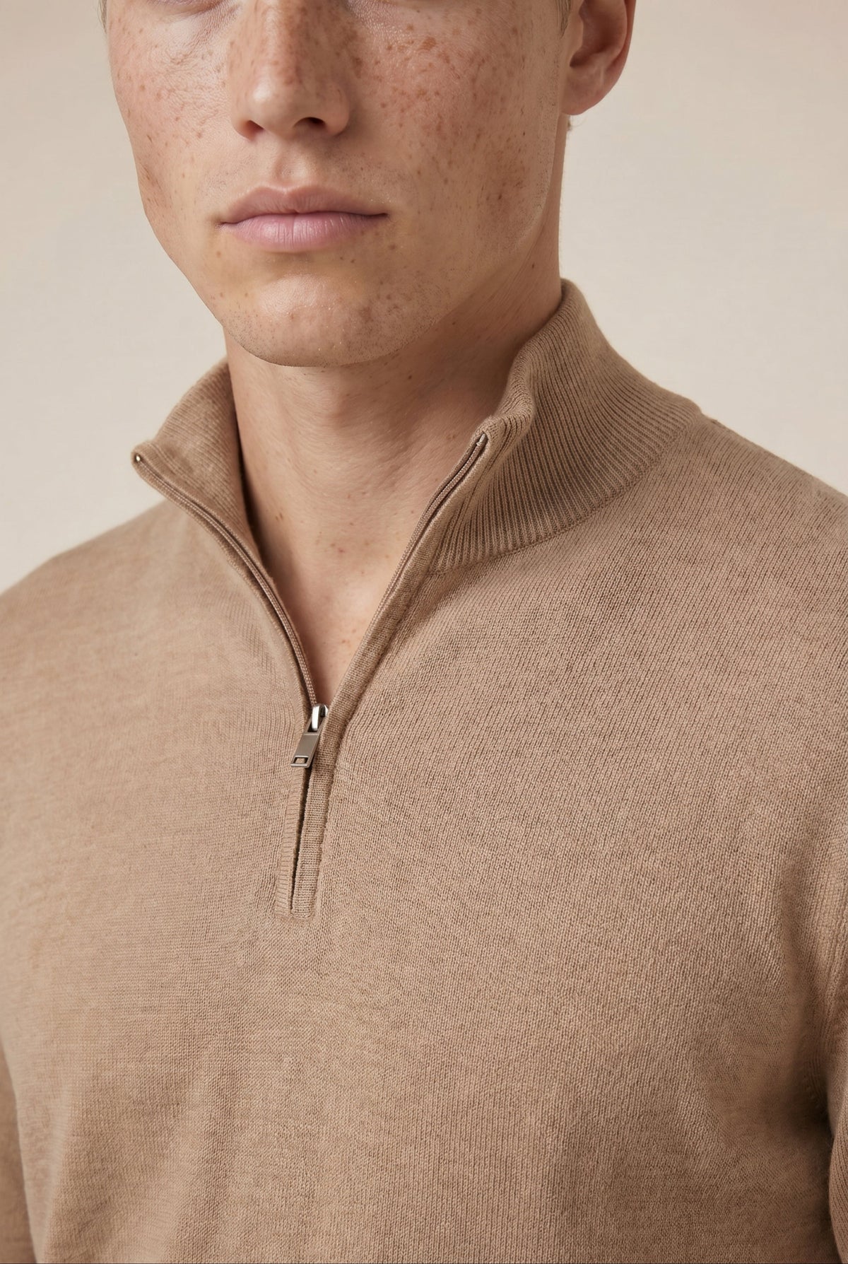 Quarter Zip Camel