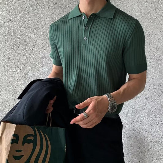 Visconti Knitted Polo Shirt - Green