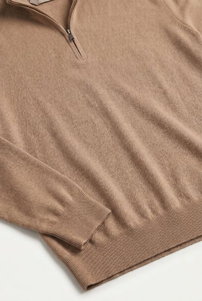 Quarter Zip Camel