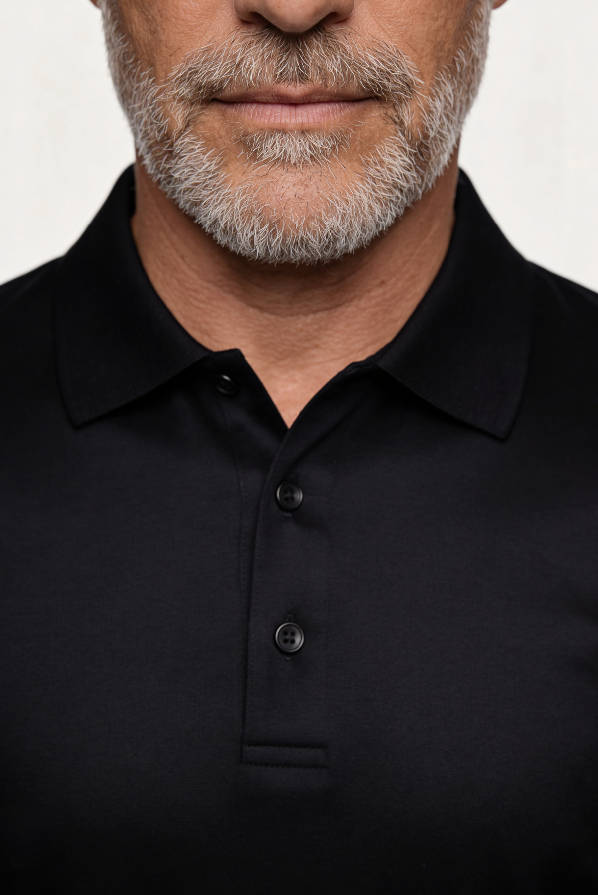 Black Long Sleeve Polo