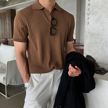 Visconti Knitted Polo Shirt - Black