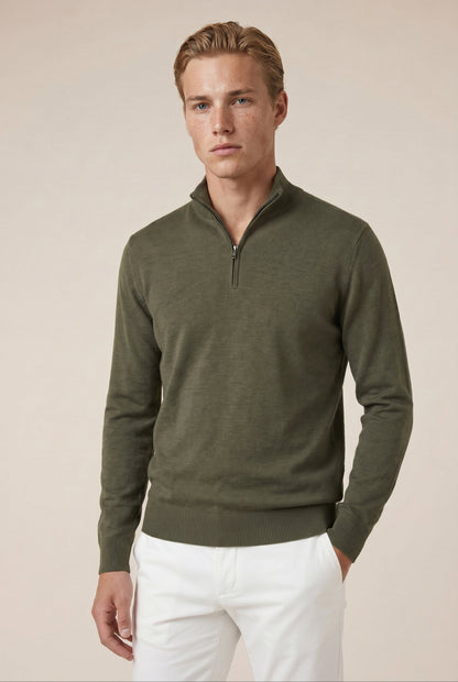 Quarter Zip Olive