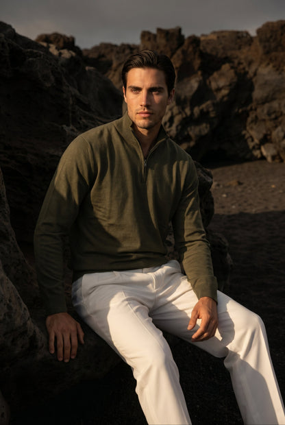 Quarter Zip Olive