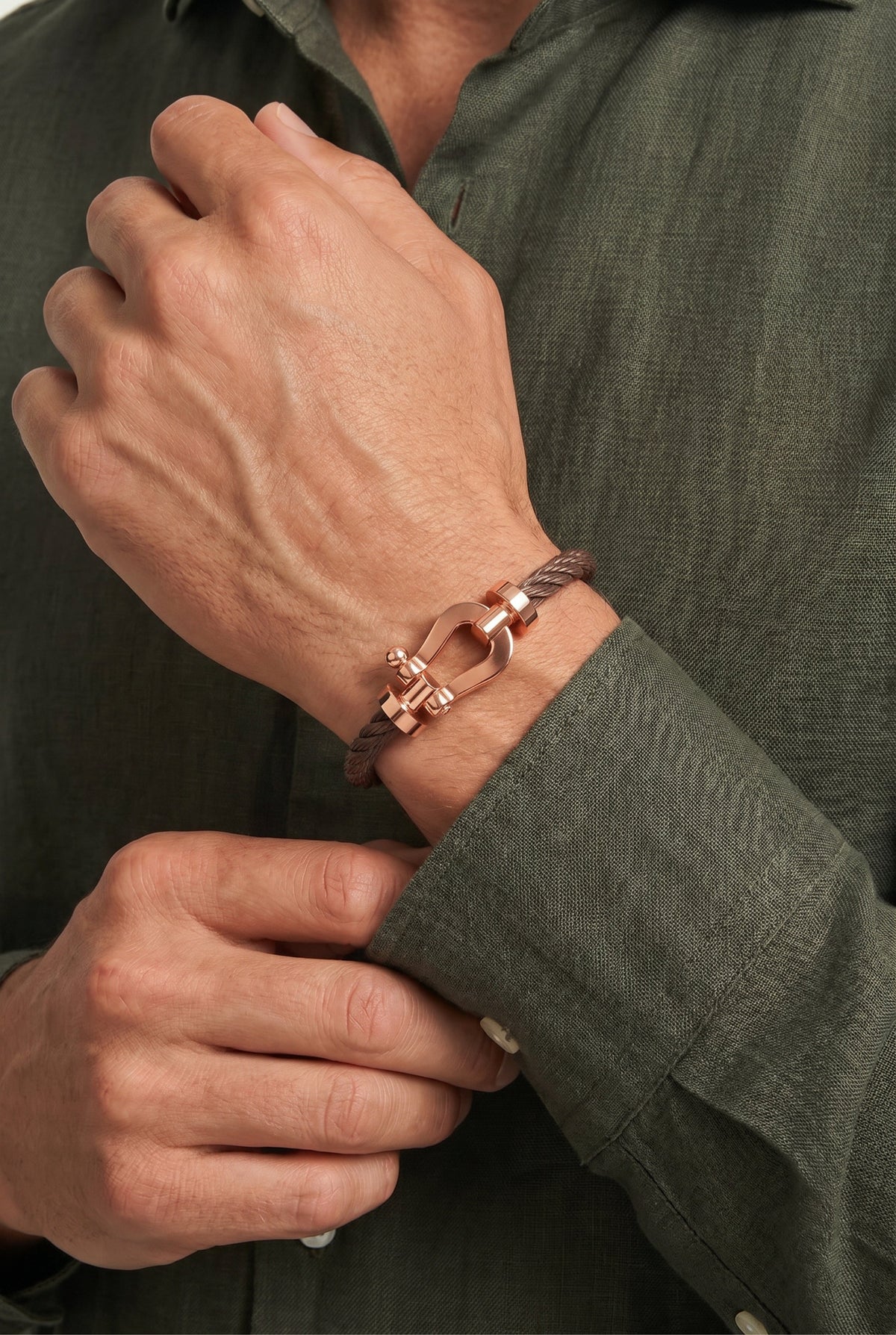 Ziamore Yacht Bracelet Taupe/Rose Gold
