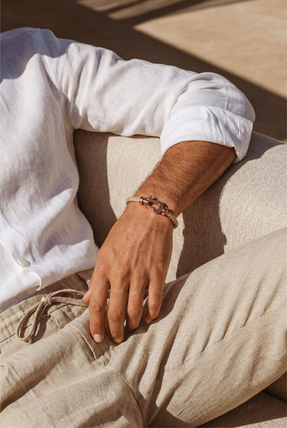 Ziamore Yacht Bracelet Sand/Rose Gold