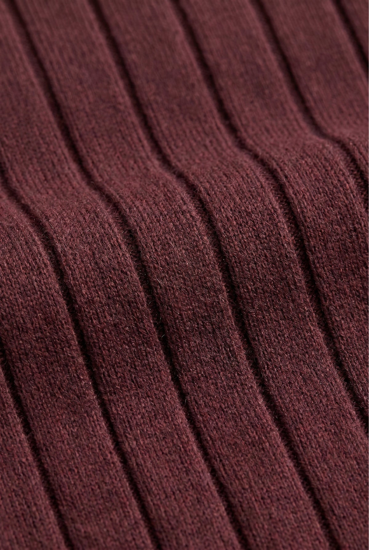 Extrafine Long Sleeve Polo Burgundy