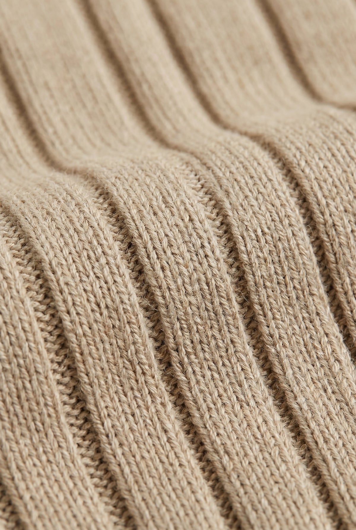 Extrafine Long Sleeve Polo Sand
