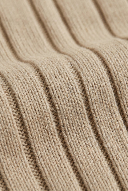 Extrafine Long Sleeve Polo Sand