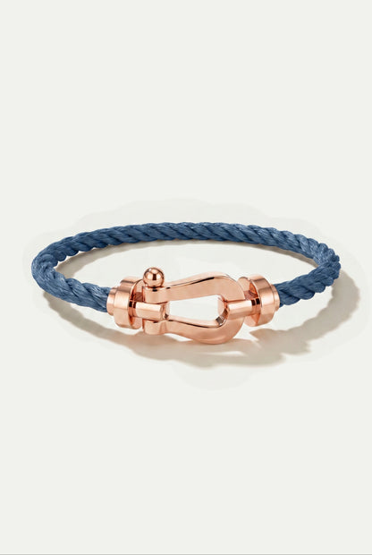 Ziamore Yacht Bracelet Navy/Rose Gold