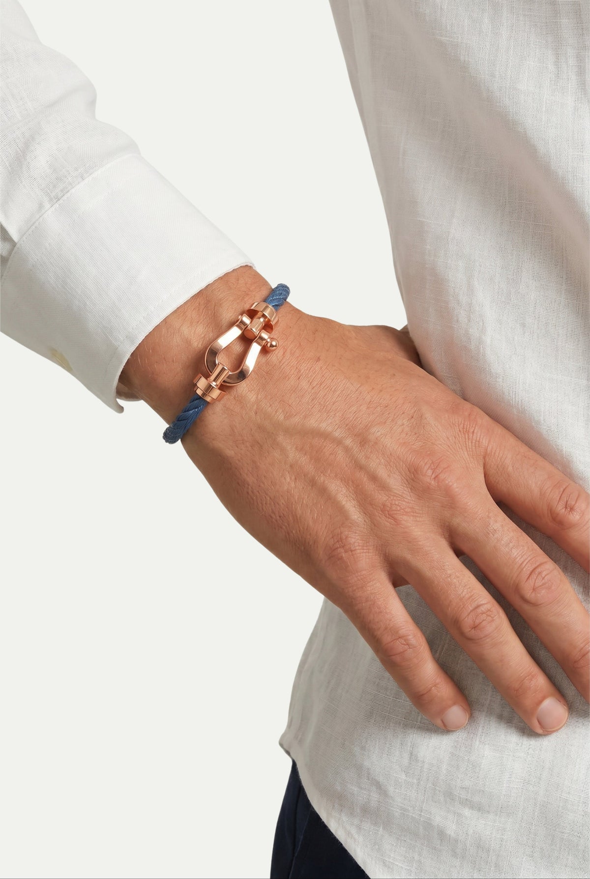 Ziamore Yacht Bracelet Navy/Rose Gold