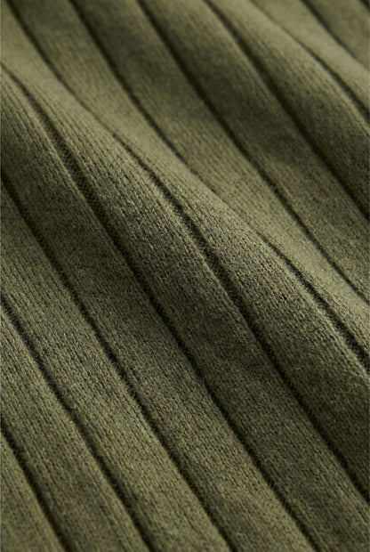 Extrafine Long Sleeve Polo Olive