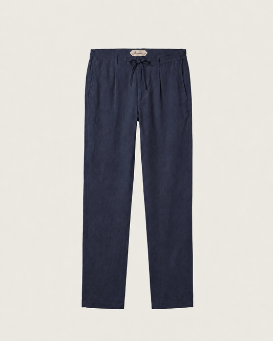 Pantaloni Lino Visconti - Blu scuro