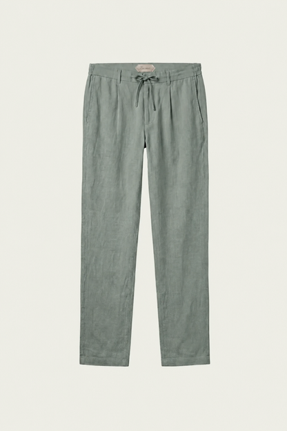 Visconti Linen Trousers - Blu scuro