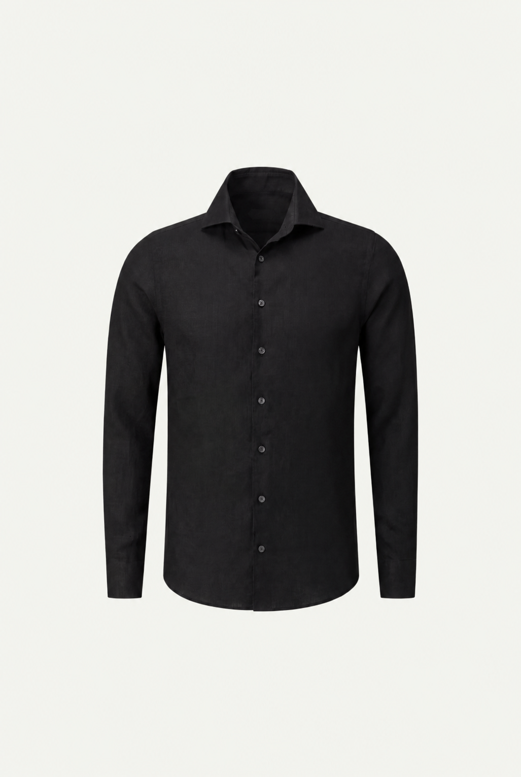 Amalfi Long Sleeve Linen Shirt Black