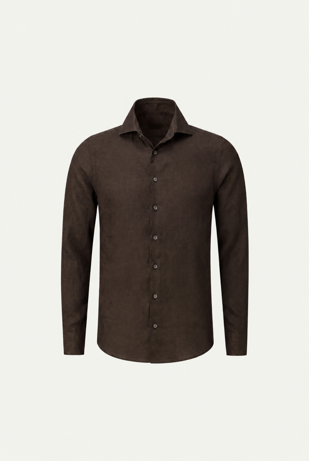 Amalfi Long Sleeve Linen Shirt Dark Brown
