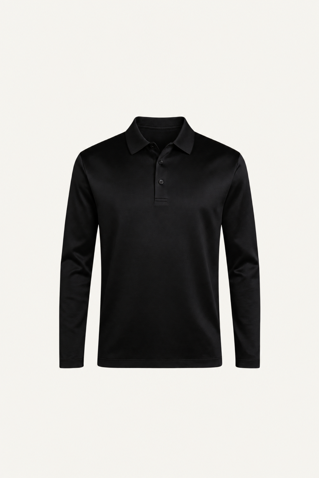 Black Long Sleeve Polo