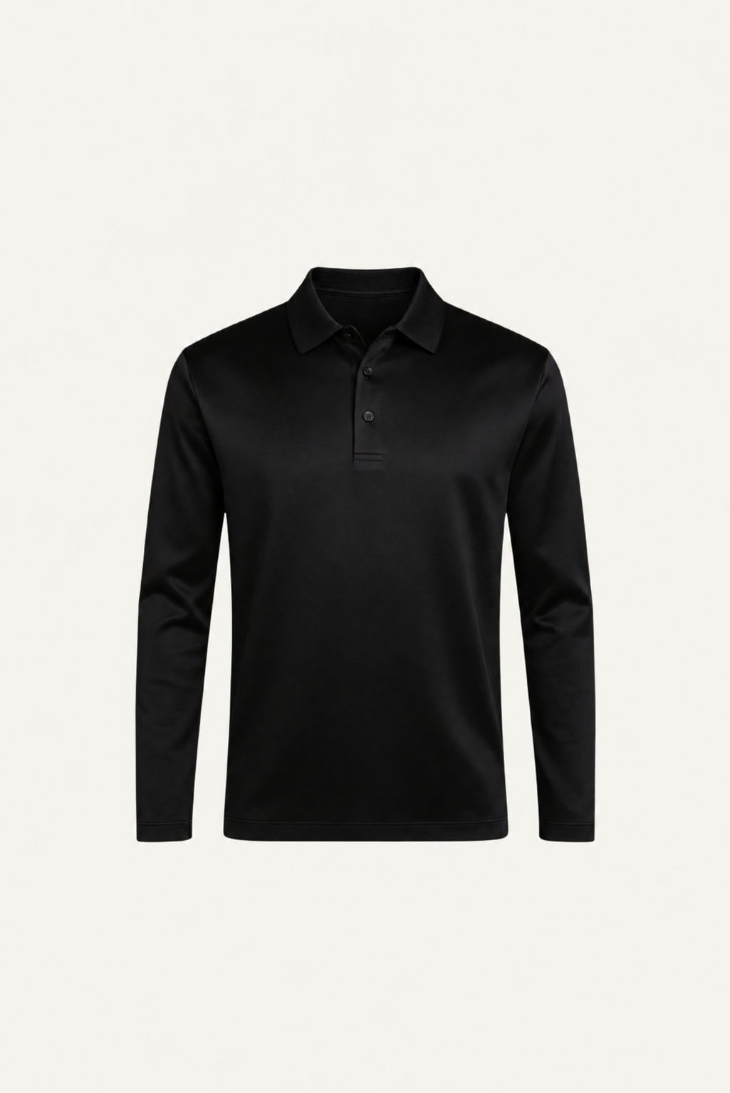 Black Long Sleeve Polo