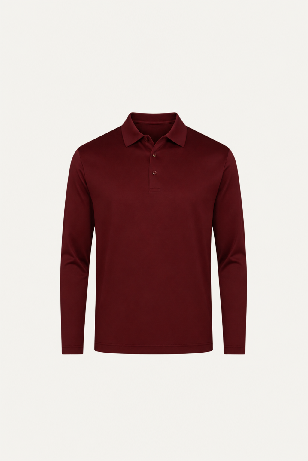 Burgundy Long Sleeve Polo