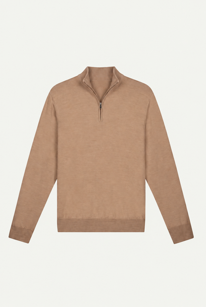 Quarter Zip Camel