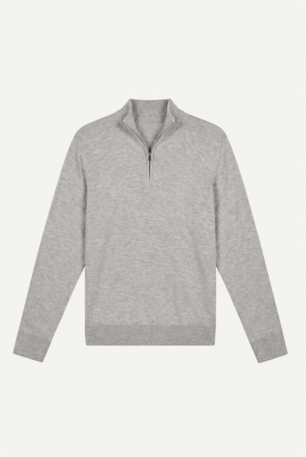 Quarter Zip Grey Marl