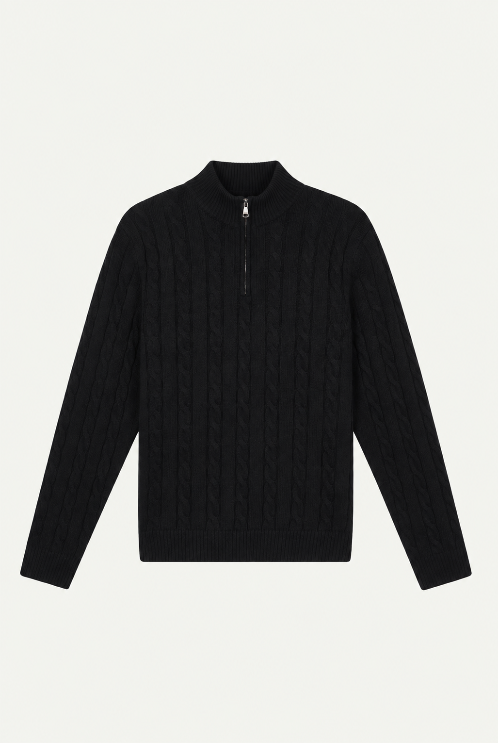 Cashmere Quarter Zip Black