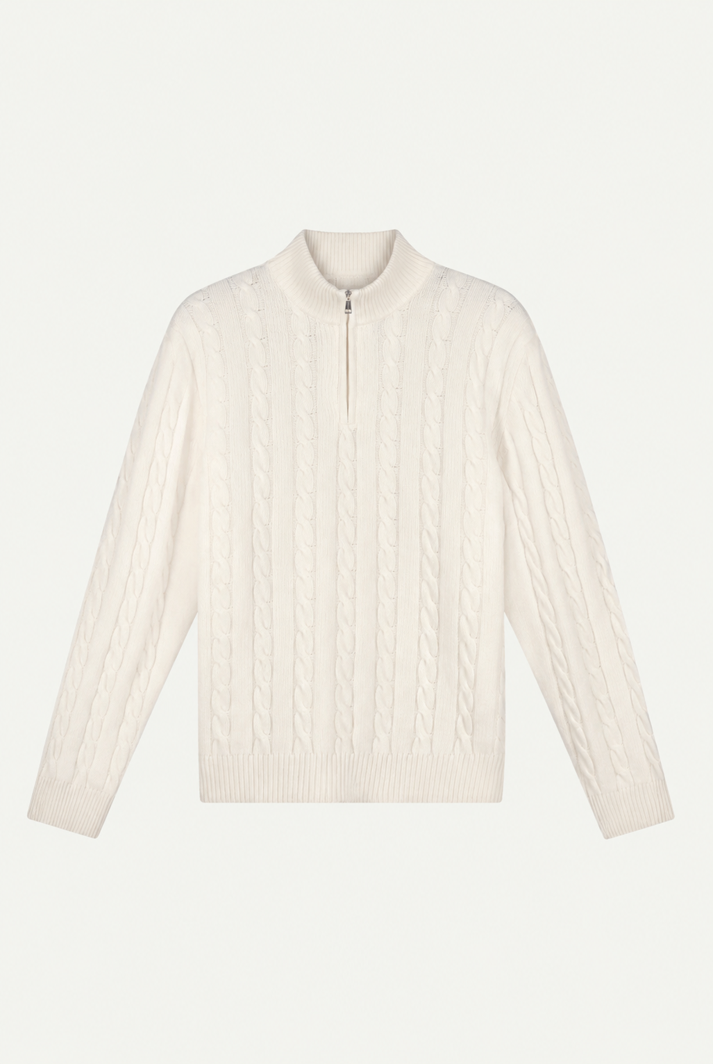 Cashmere Quarter Zip Beige
