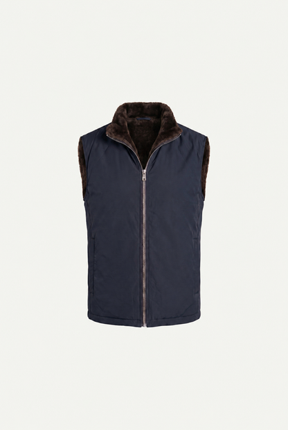 Ziamore Fur Bodywarmer Navy
