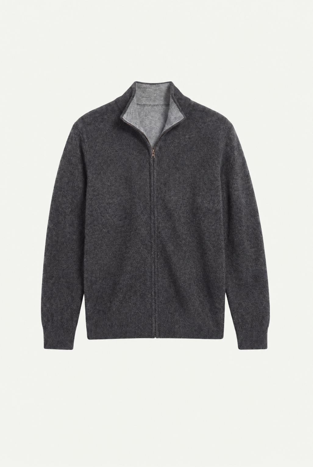 Cashmere Full-Zip Knit Black