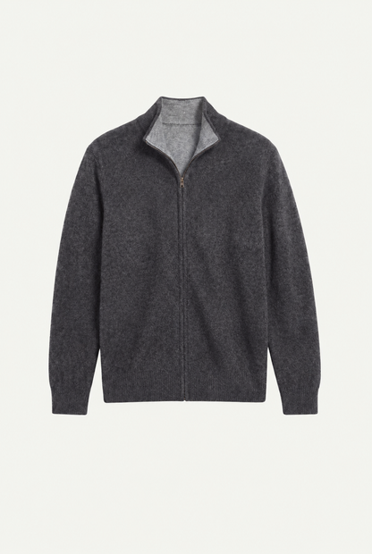 Cashmere Full-Zip Knit Black
