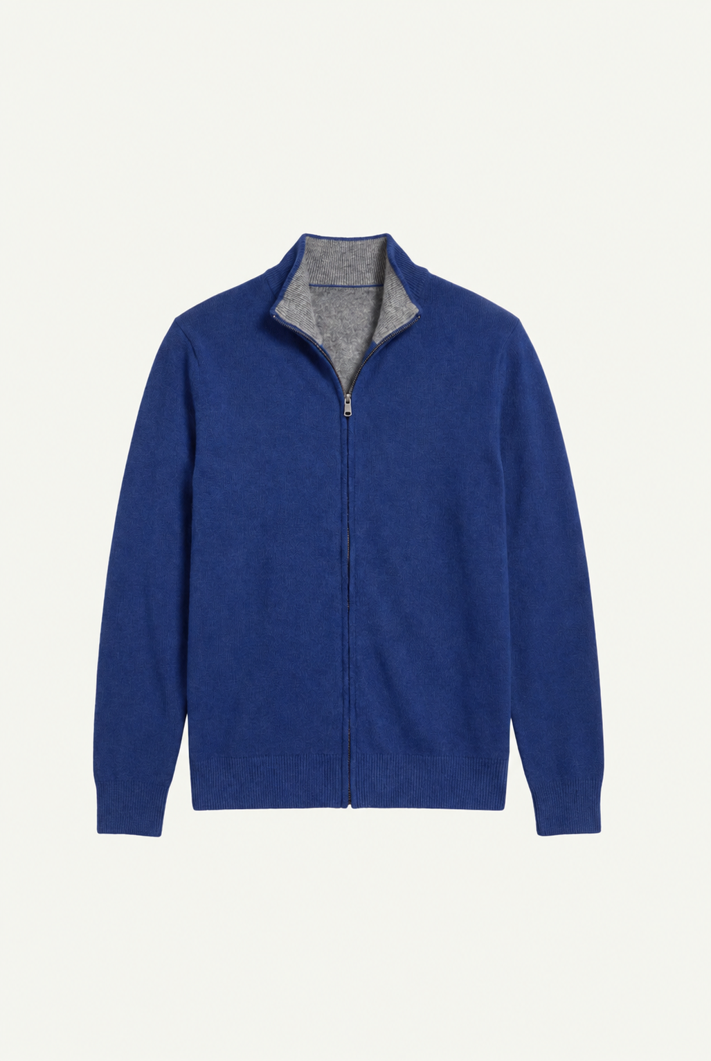 Cashmere Full-Zip Knit Blue