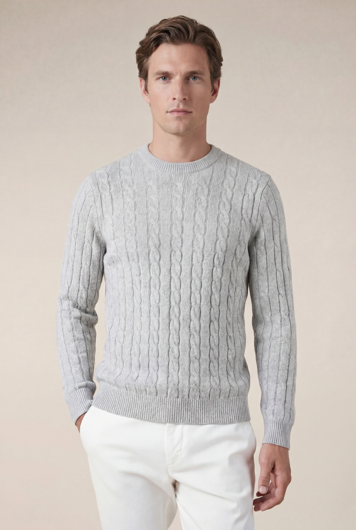 Cashmere Crewneck Light Grey