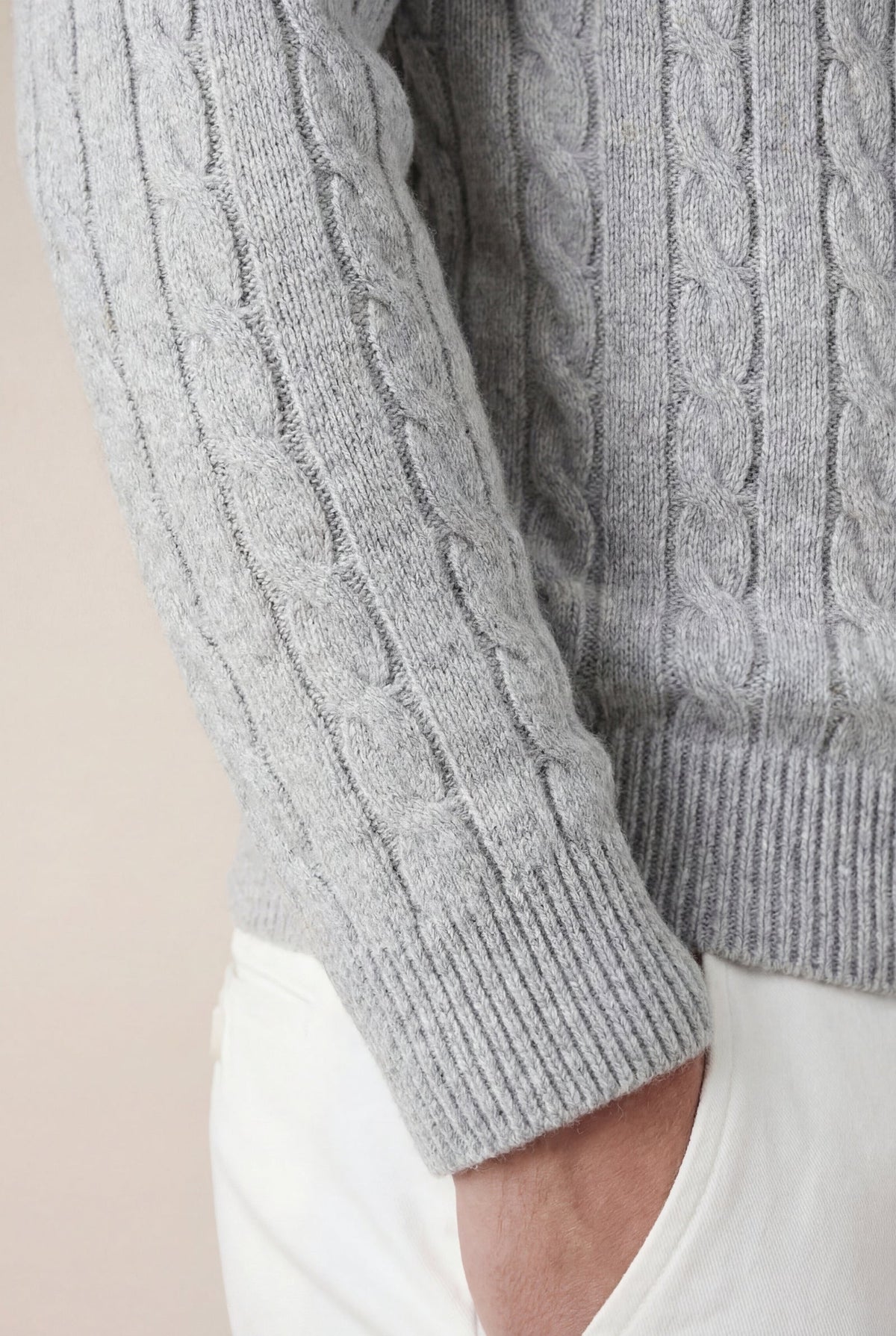 Cashmere Crewneck Light Grey