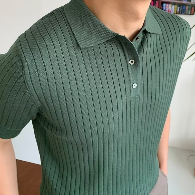 Visconti Knitted Polo - Marron