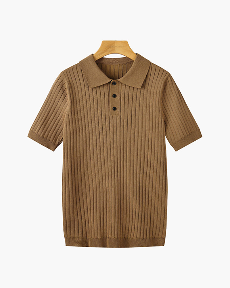 Visconti Knitted Polo Shirt - Black