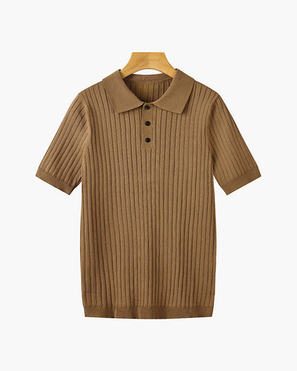 Visconti Knitted Polo Shirt - Black