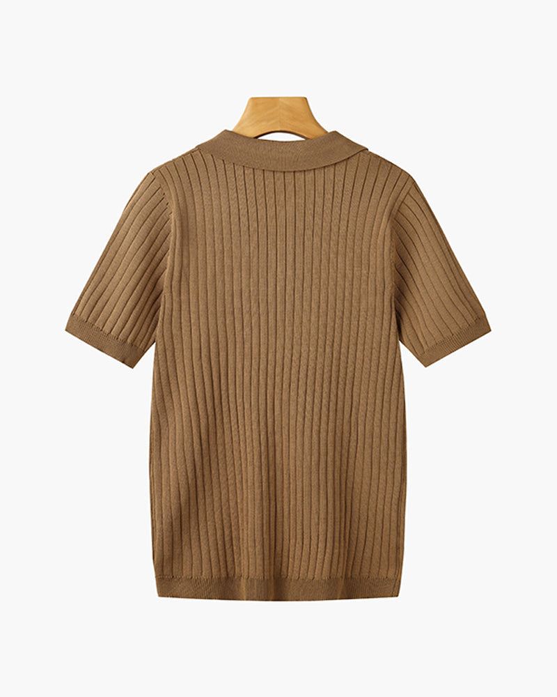 Visconti Knitted Polo Shirt - Black