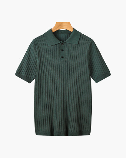 Visconti Knitted Polo Shirt - Black