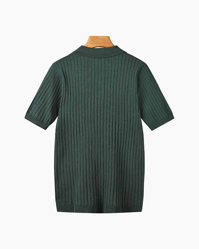 Visconti Knitted Polo Shirt - Green