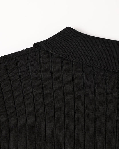 Visconti Knitted Polo Shirt - Black